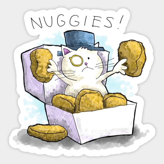 Dapper Cat - Nuggies Sticker by johnnybuzt